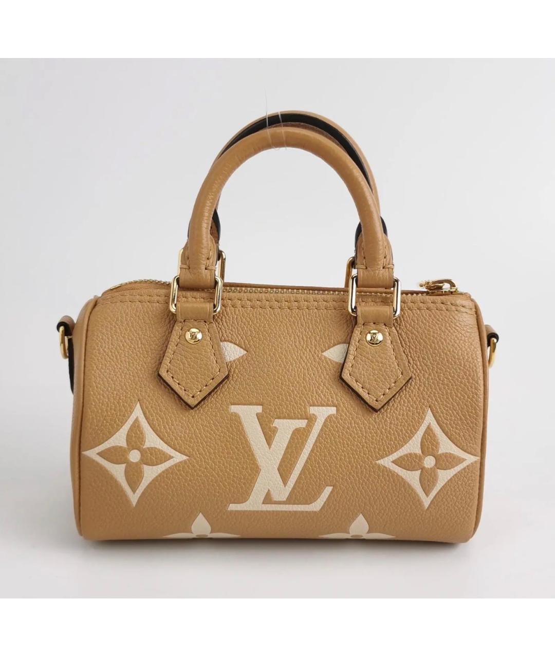 LOUIS VUITTON Коричневая кожаная сумка через плечо, фото 2