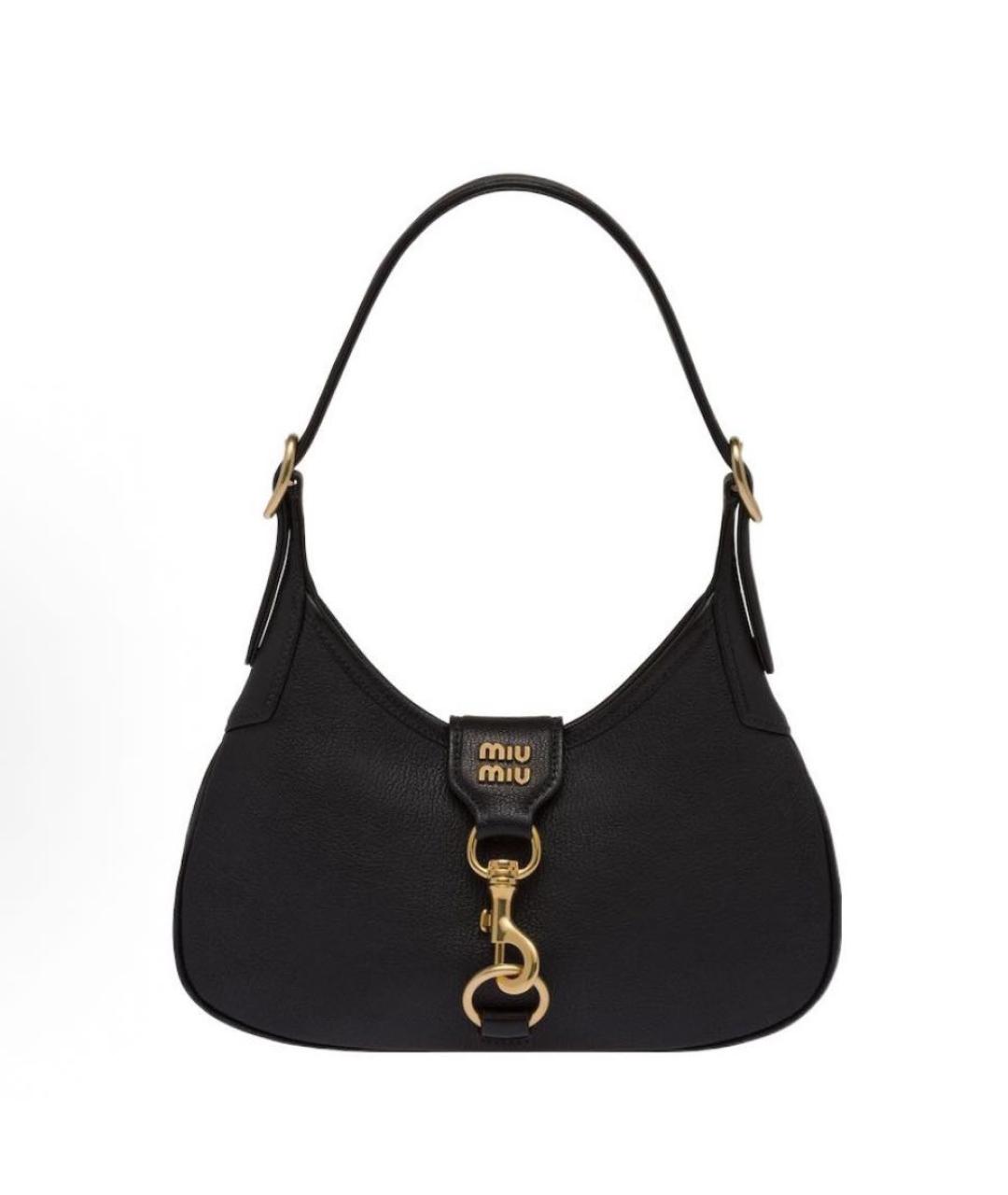 MIU MIU Черная кожаная сумка с короткими ручками, фото 8