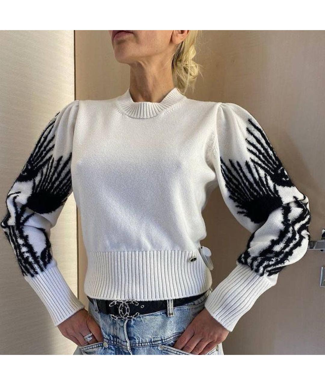 CHANEL Белый кашемировый джемпер / свитер, фото 2