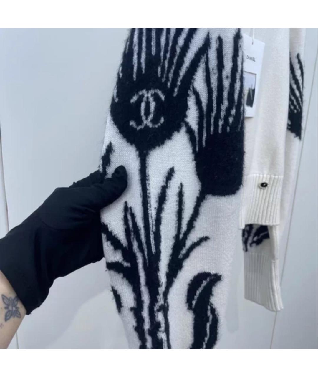 CHANEL Белый кашемировый джемпер / свитер, фото 5