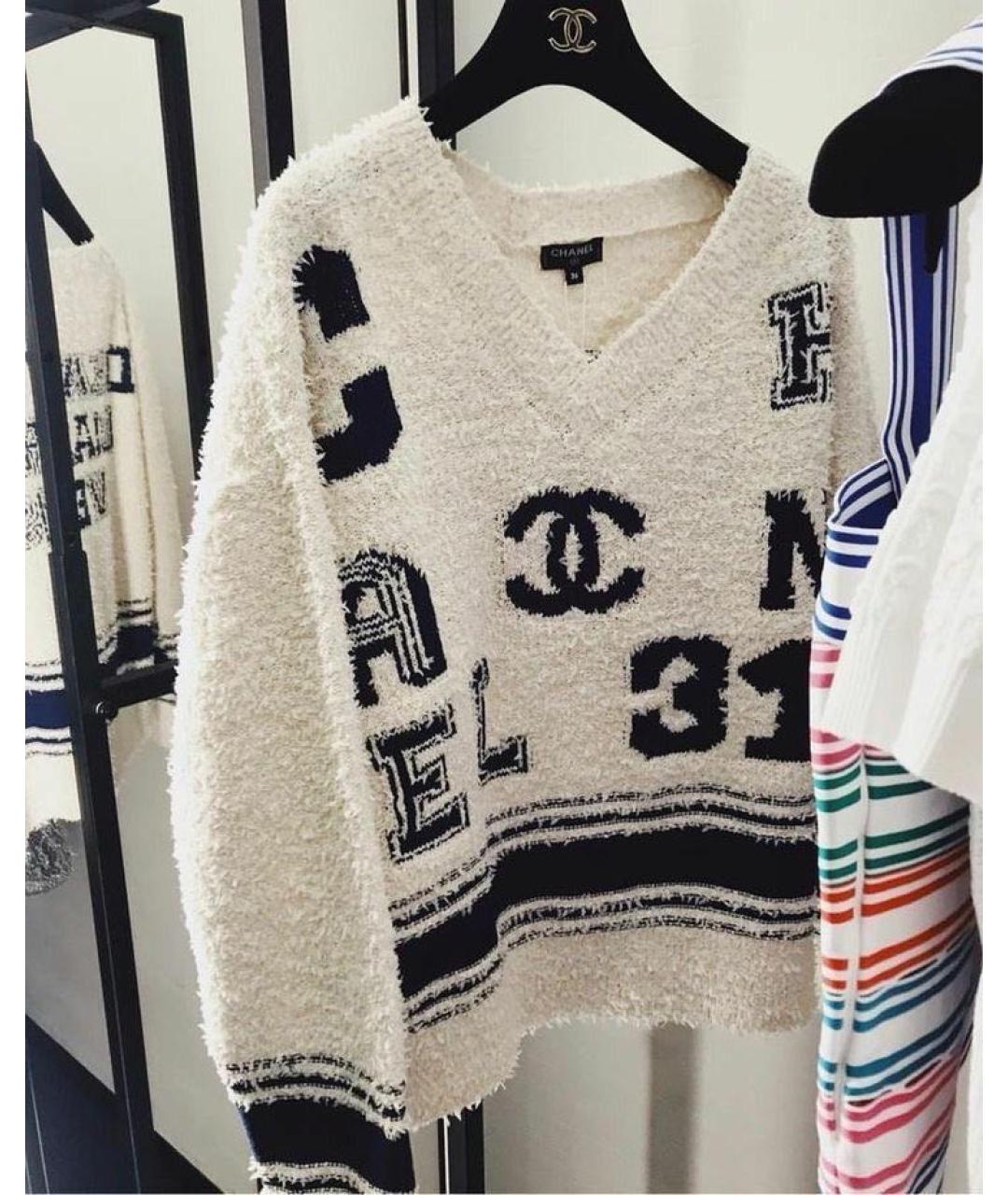 CHANEL Белый джемпер / свитер, фото 5