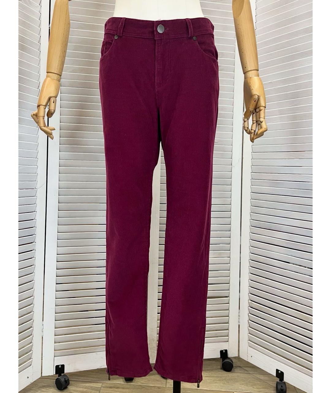 LORO PIANA Розовые велюровые прямые брюки, фото 8