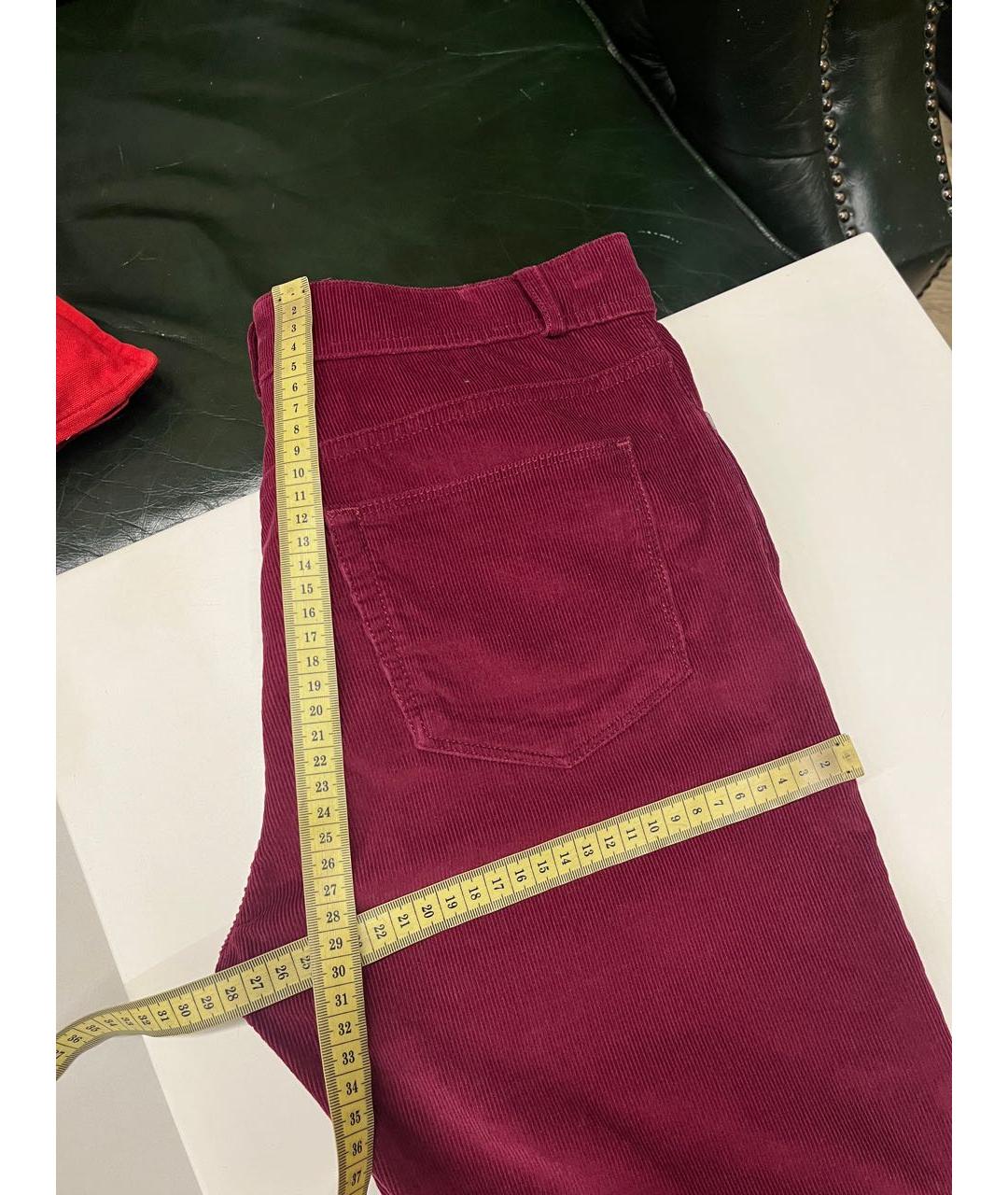 LORO PIANA Розовые велюровые прямые брюки, фото 3