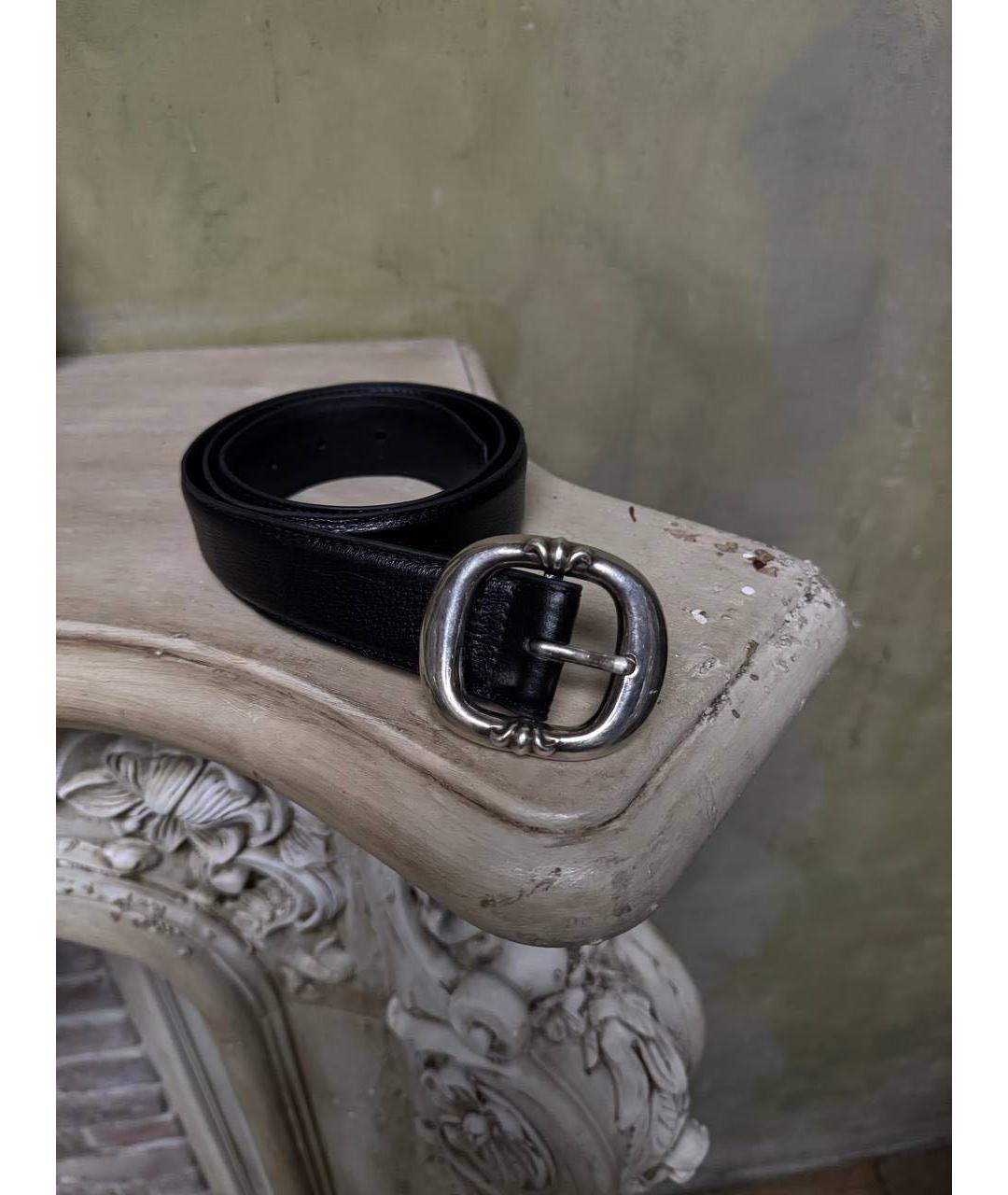 CHROME HEARTS Черный кожаный ремень, фото 2