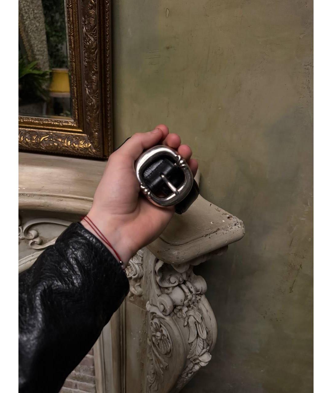 CHROME HEARTS Черный кожаный ремень, фото 3