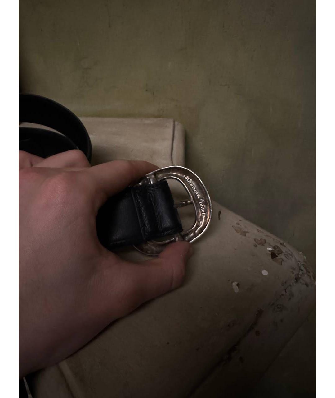 CHROME HEARTS Черный кожаный ремень, фото 4