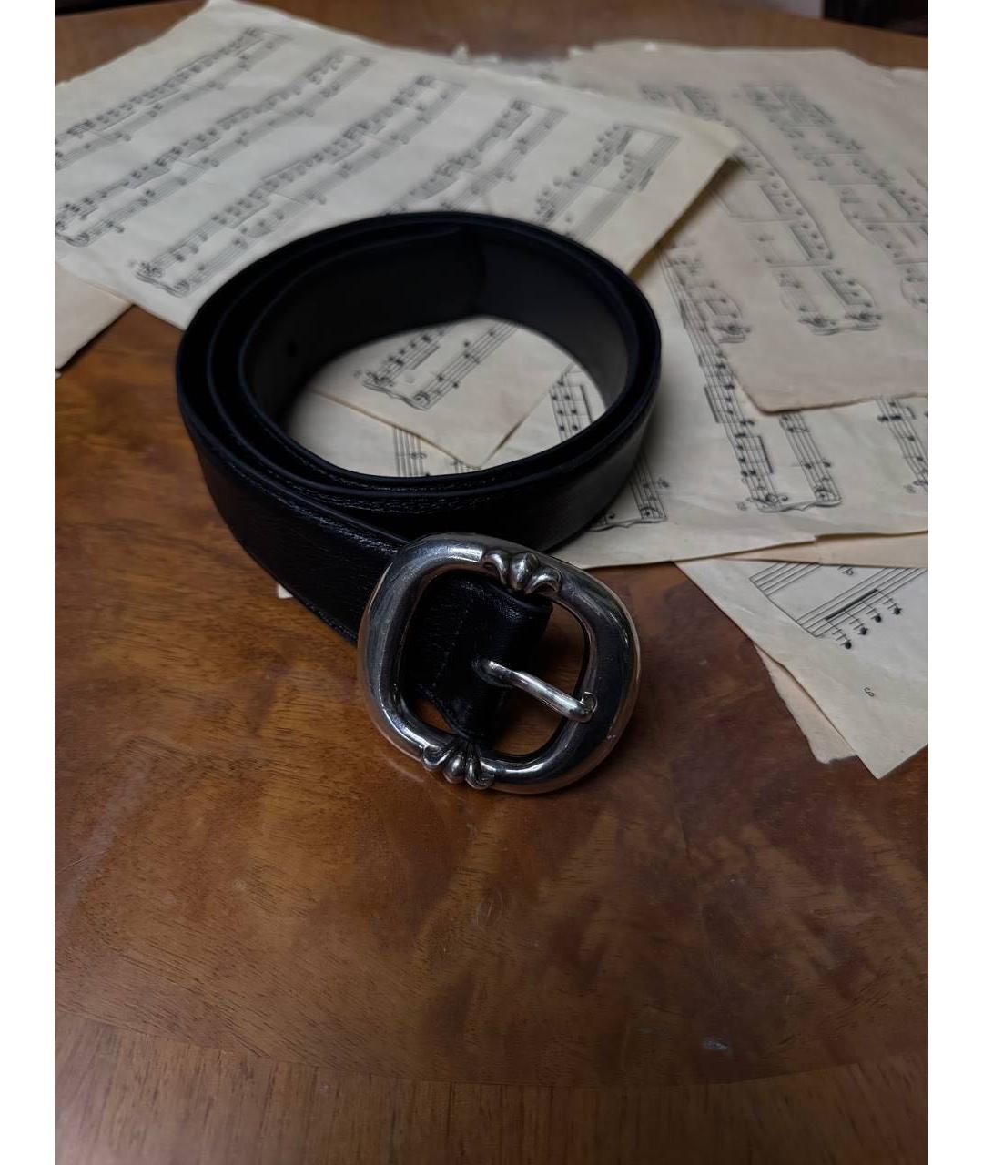 CHROME HEARTS Черный кожаный ремень, фото 5