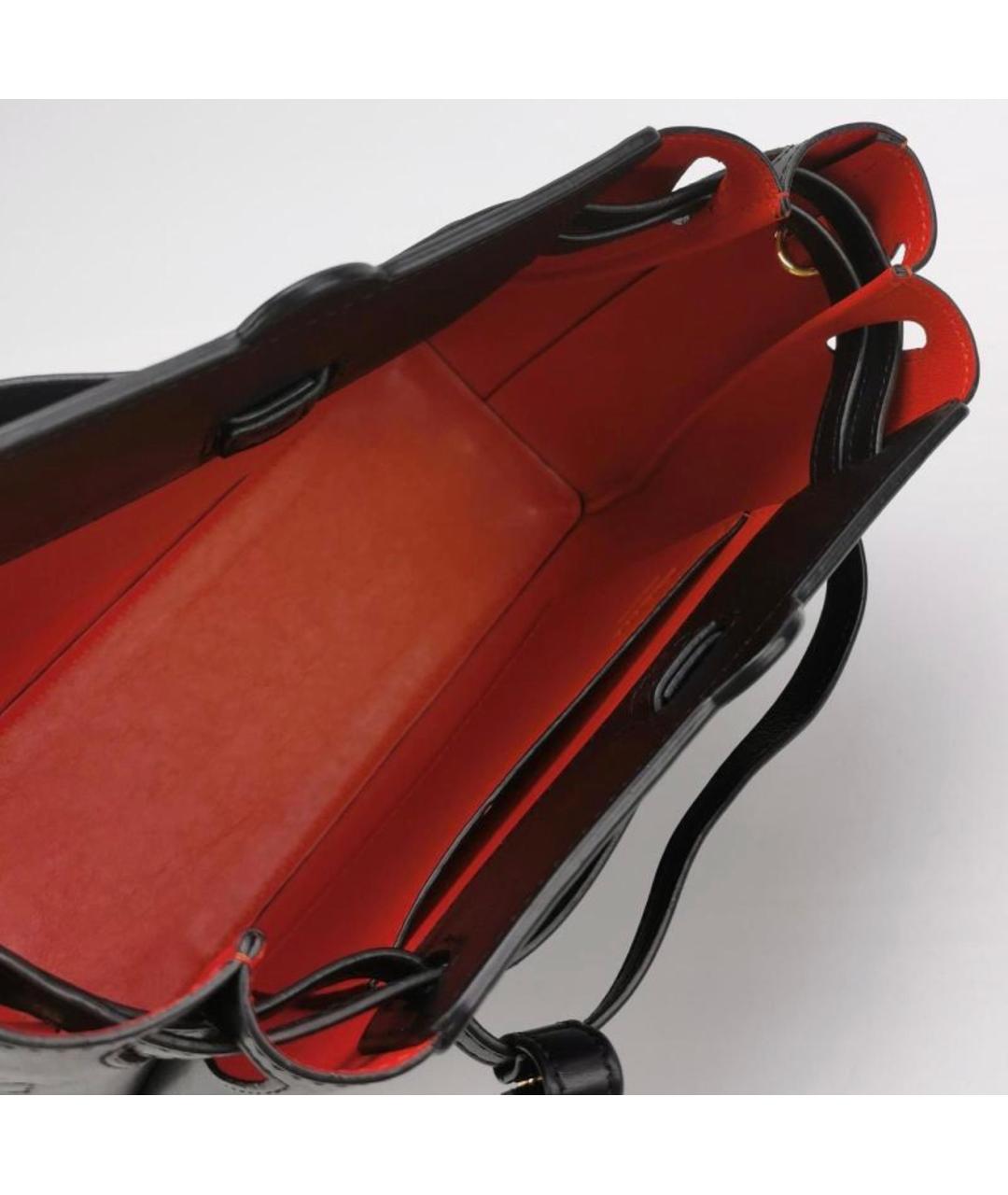 LOEWE Черная кожаная сумка тоут, фото 5