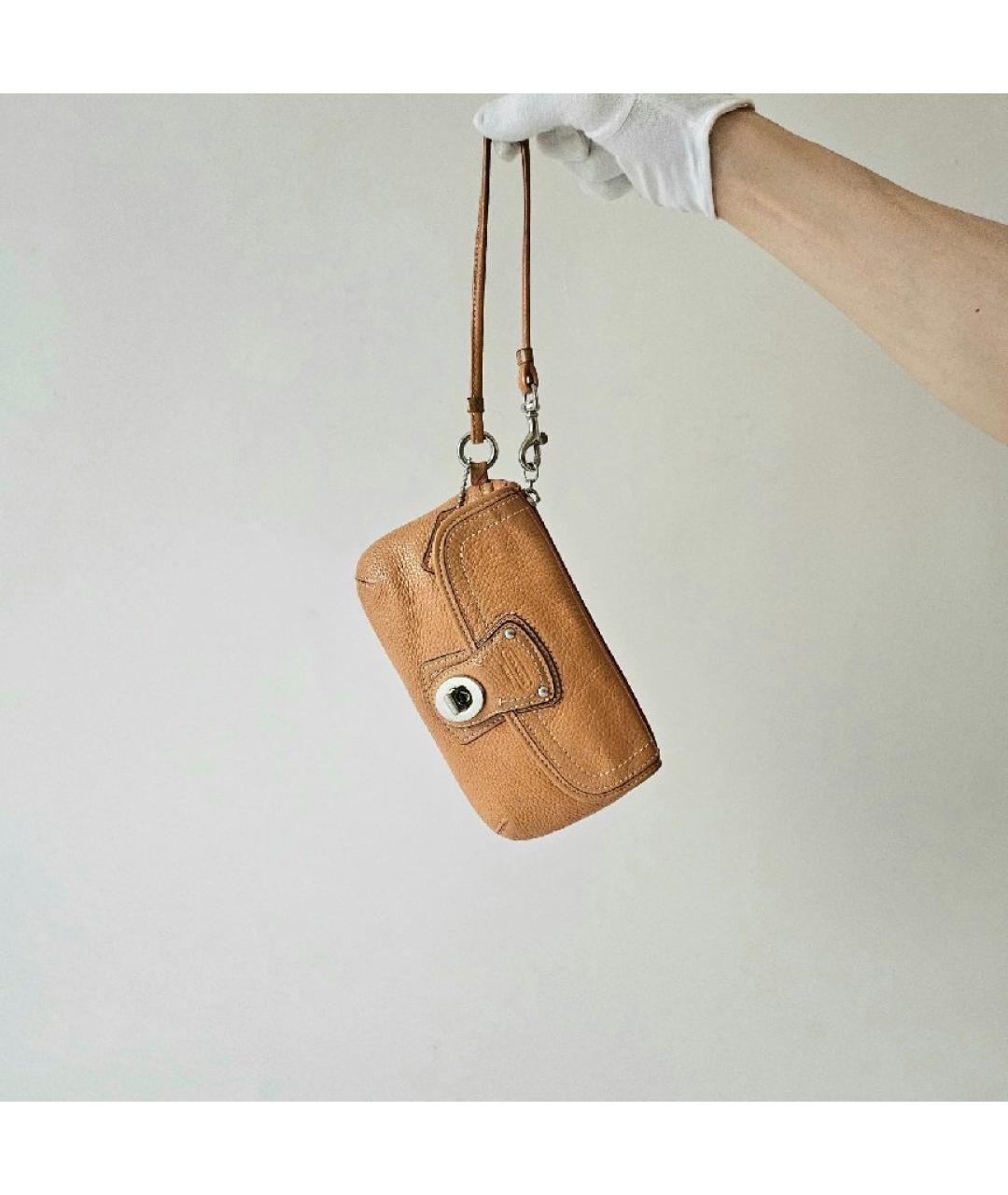 COACH Коричневый кожаный кошелек, фото 2