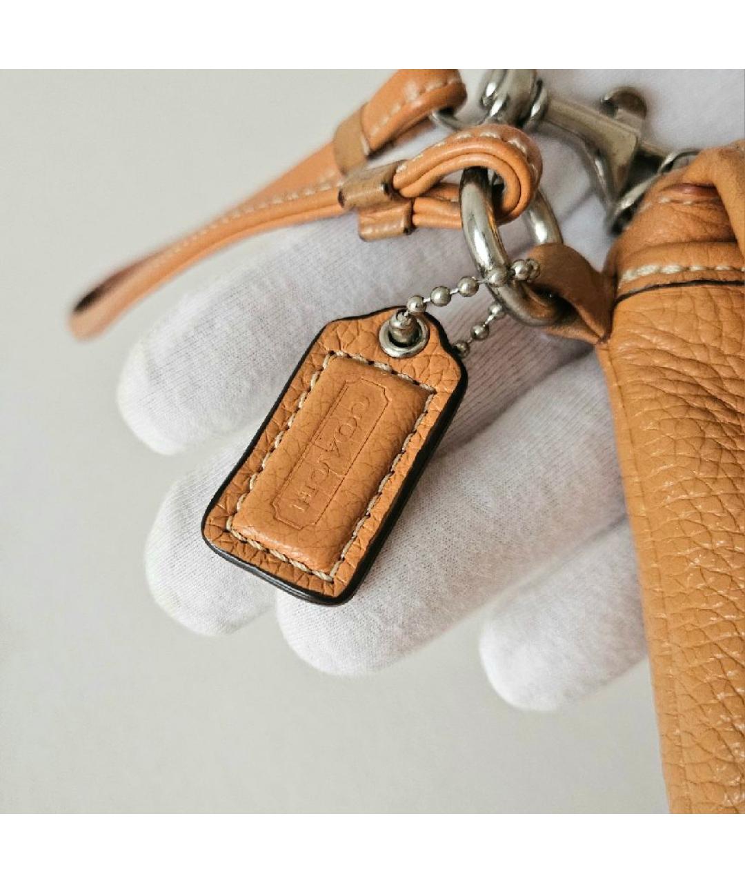 COACH Коричневый кожаный кошелек, фото 4