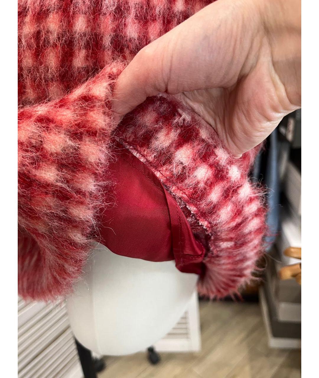 MAX&CO Бордовая шерстяная юбка мини, фото 5