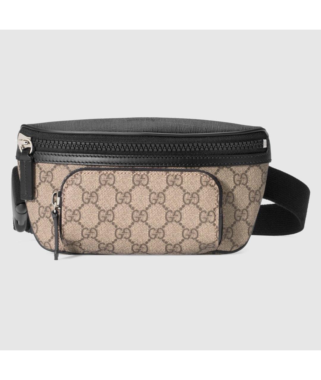 GUCCI Черная кожаная поясная сумка, фото 6