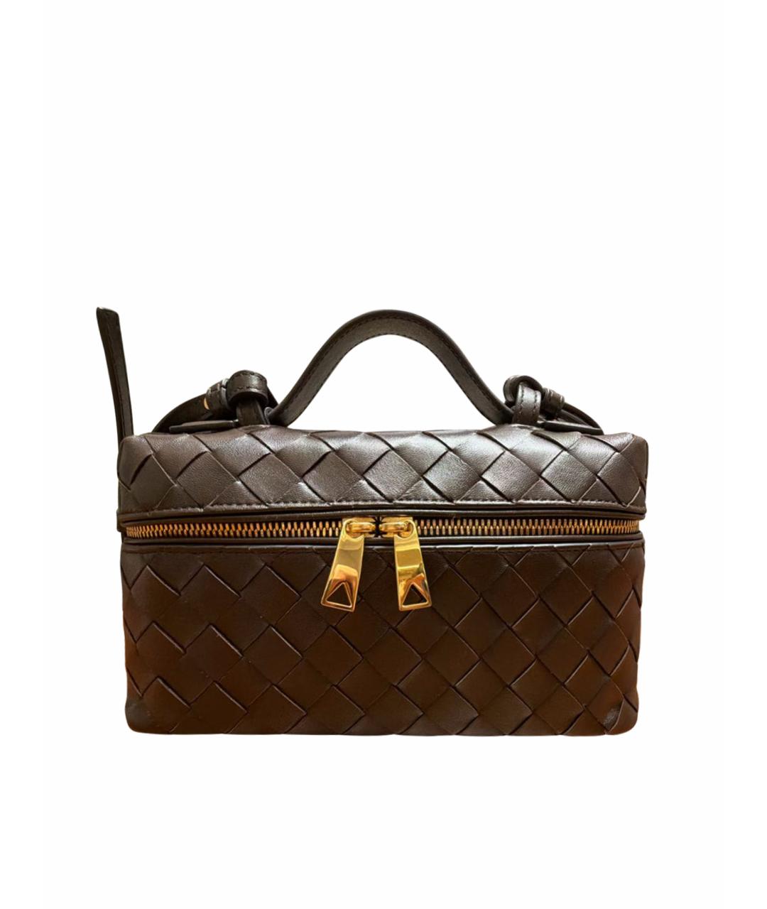 BOTTEGA VENETA Коричневая кожаная сумка через плечо, фото 1