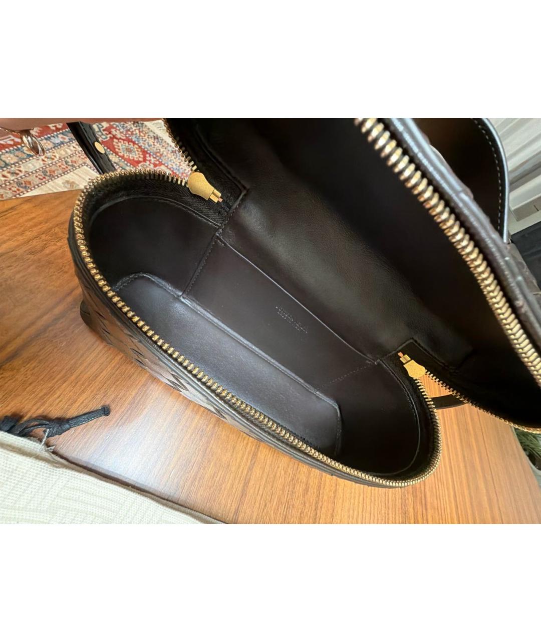 BOTTEGA VENETA Коричневая кожаная сумка через плечо, фото 4