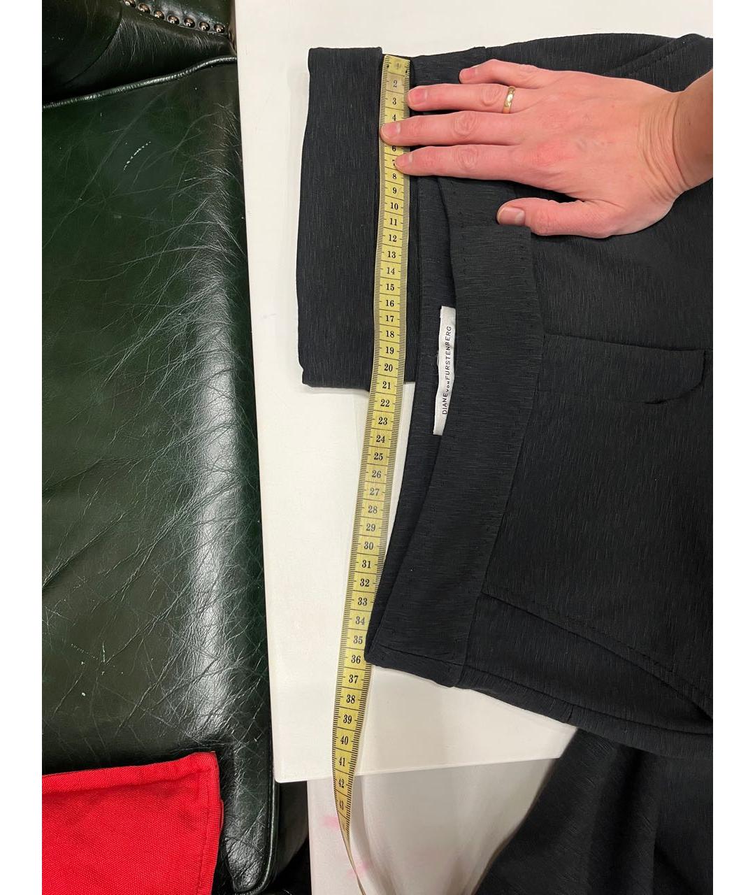 DIANE VON FURSTENBERG Серые шерстяные брюки широкие, фото 5