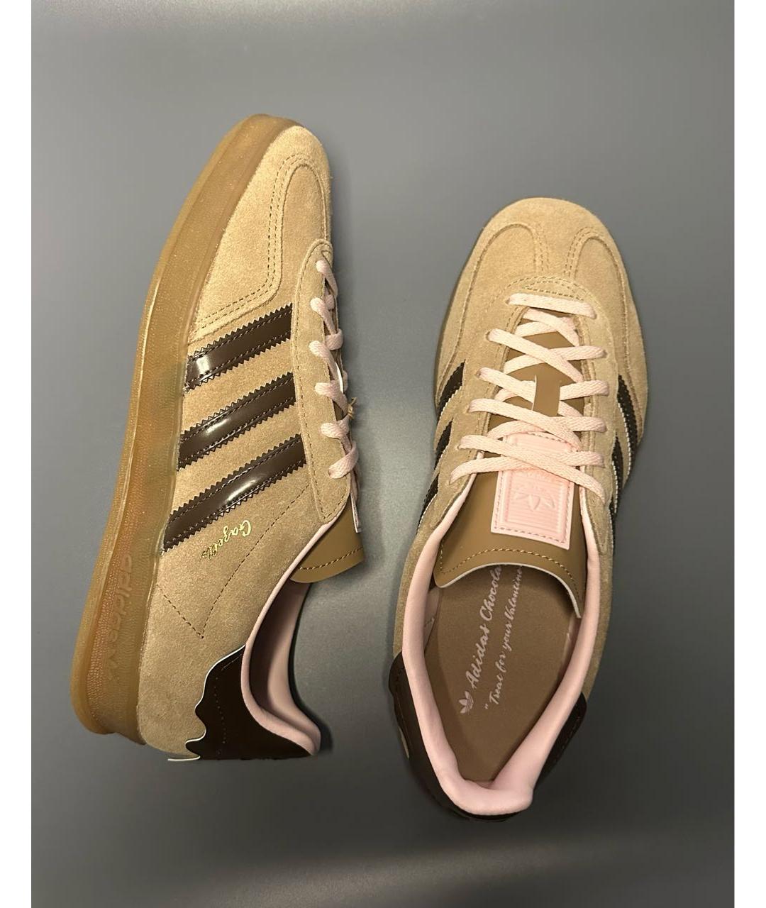 ADIDAS Коричневые замшевые кроссовки, фото 8