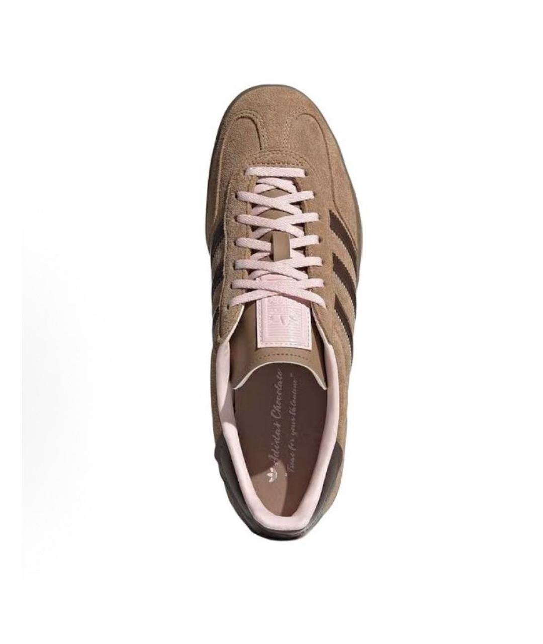 ADIDAS Коричневые замшевые кроссовки, фото 3