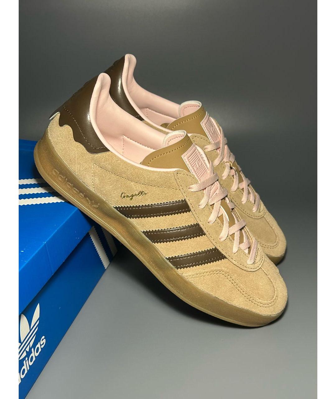 ADIDAS Коричневые замшевые кроссовки, фото 5