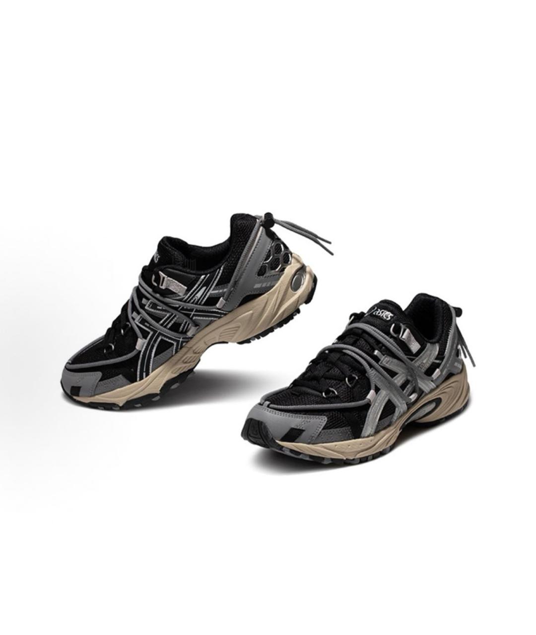 ASICS Черные синтетические низкие кроссовки / кеды, фото 3