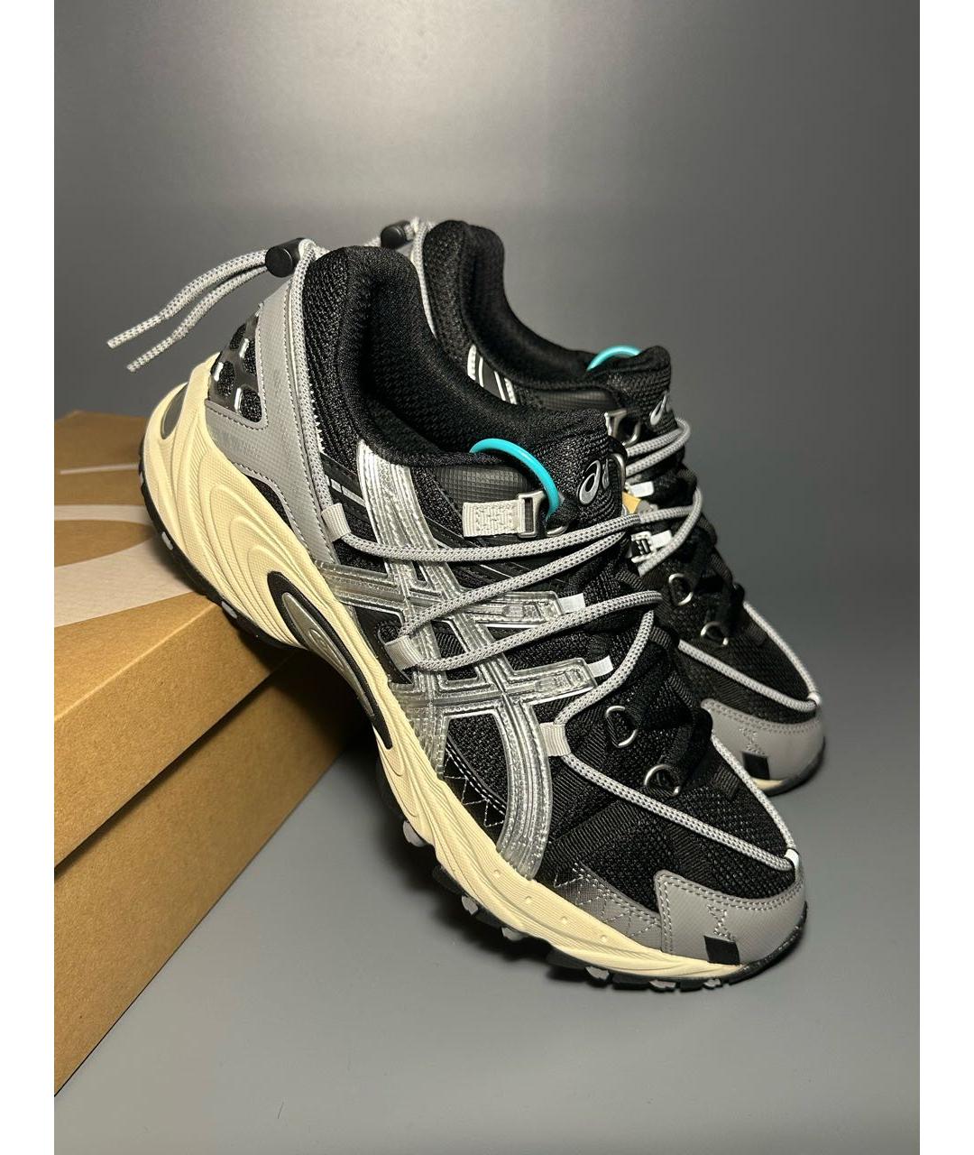 ASICS Черные синтетические низкие кроссовки / кеды, фото 4