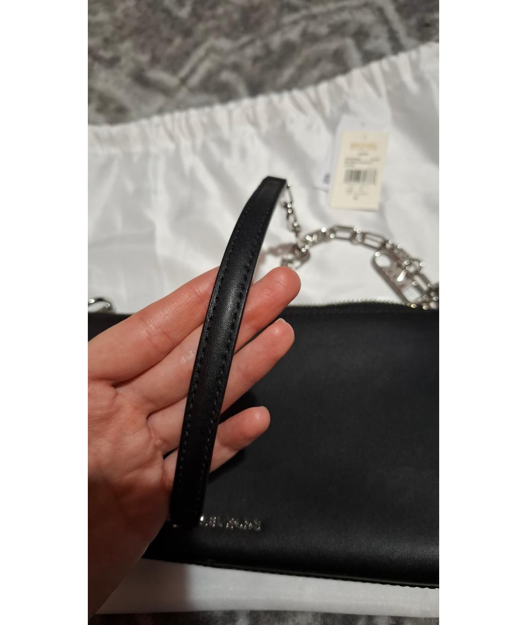 MICHAEL MICHAEL KORS Черная кожаная сумка с короткими ручками, фото 8