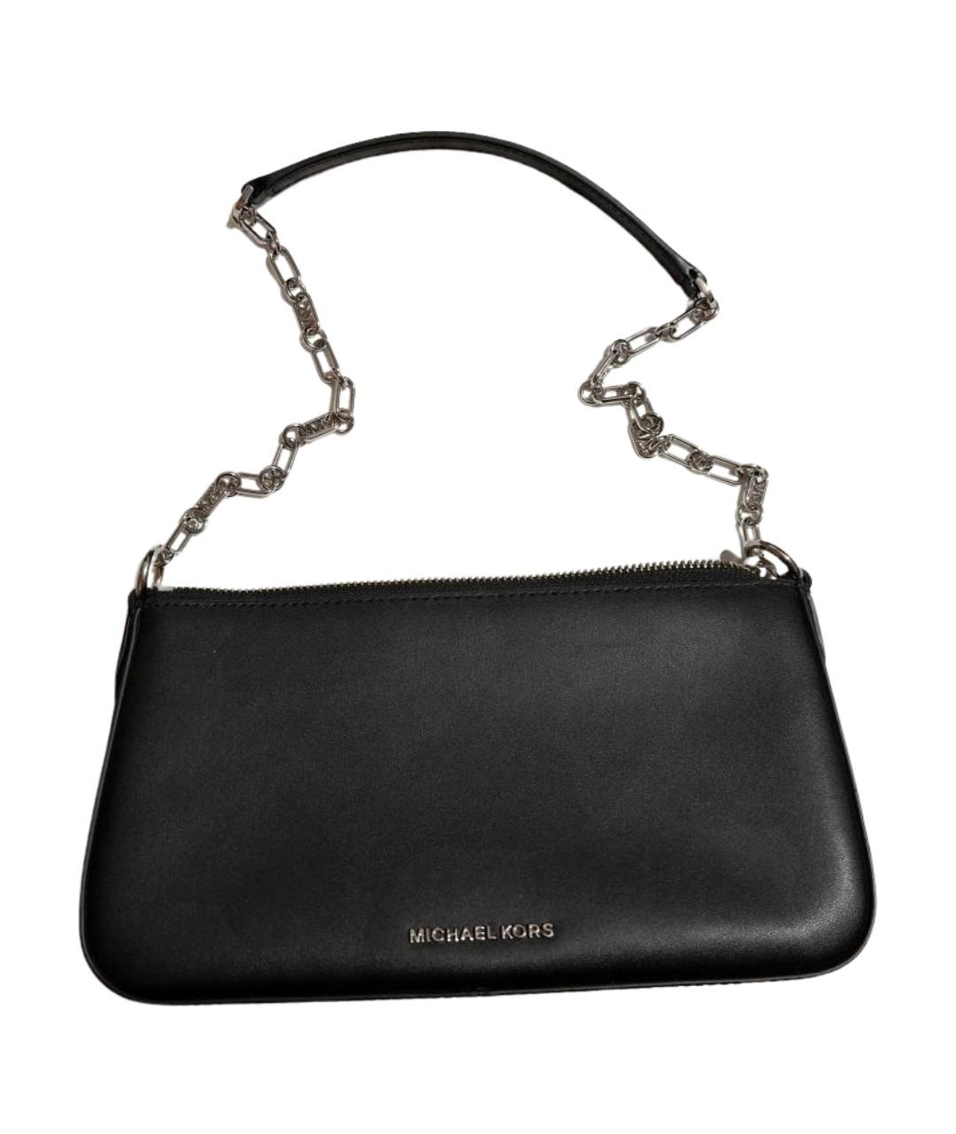 MICHAEL MICHAEL KORS Черная кожаная сумка с короткими ручками, фото 1