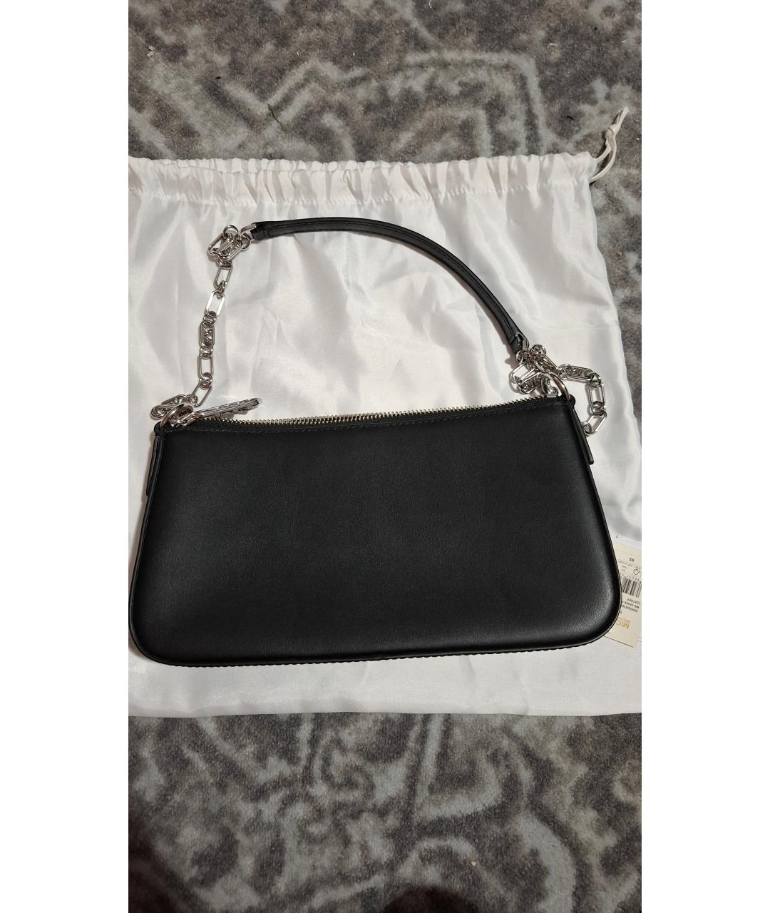 MICHAEL MICHAEL KORS Черная кожаная сумка с короткими ручками, фото 3