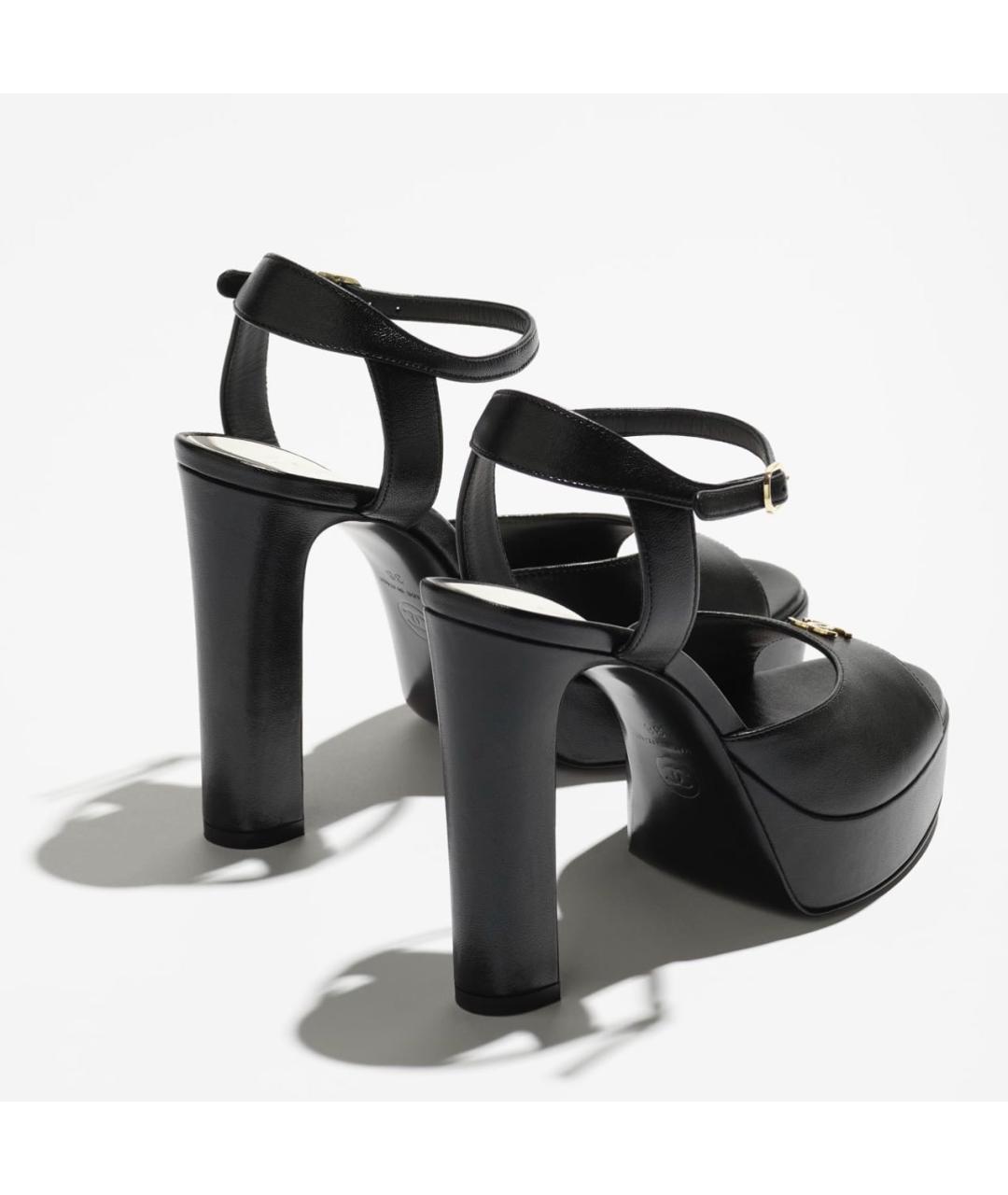 CHANEL Черные кожаные туфли, фото 3