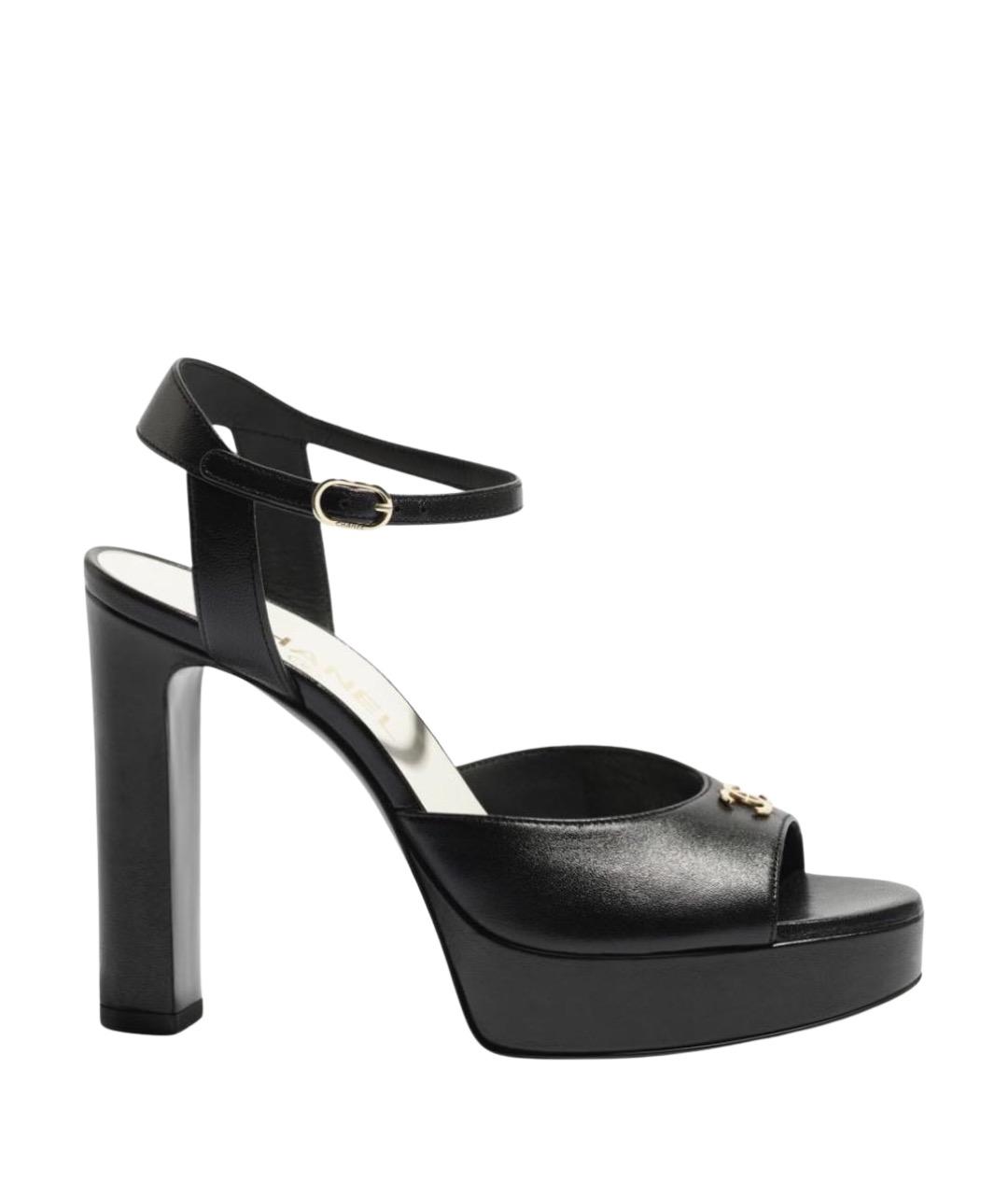 CHANEL Черные кожаные туфли, фото 1