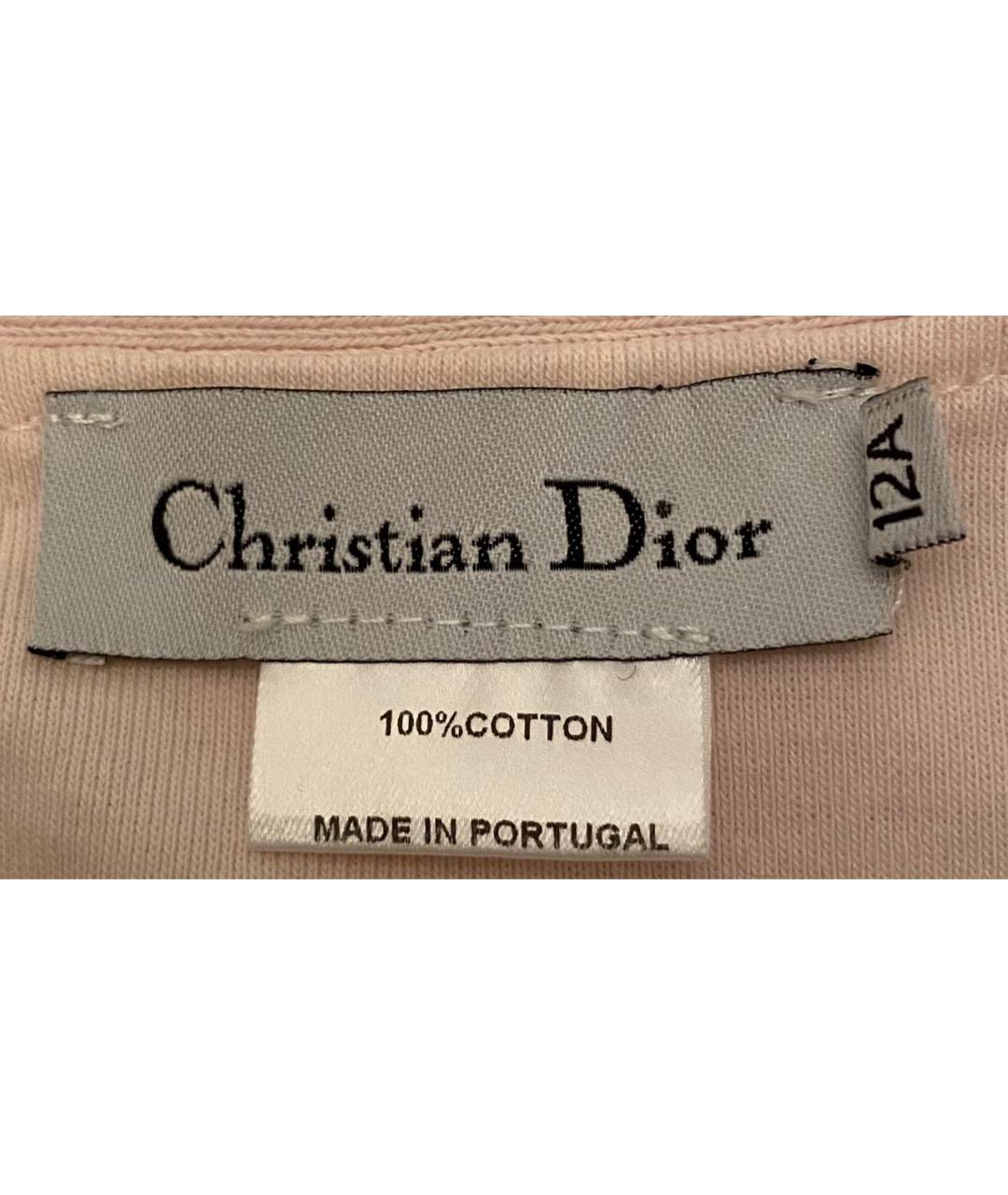 CHRISTIAN DIOR Розовый хлопковый детская футболка / топ, фото 7