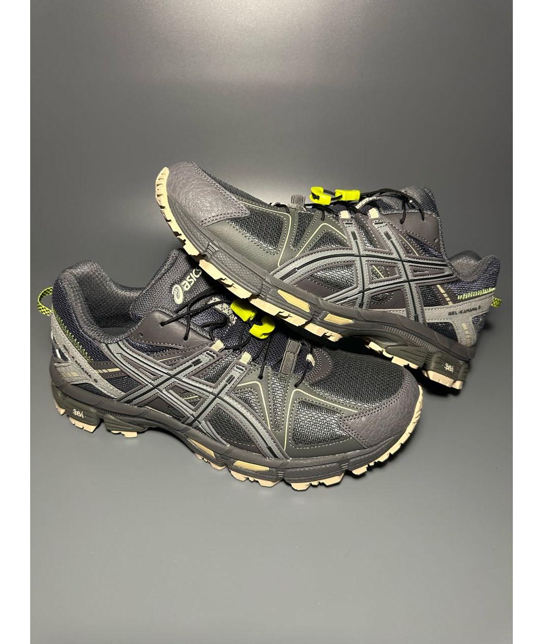 ASICS Антрацитовые синтетические низкие кроссовки / кеды, фото 6