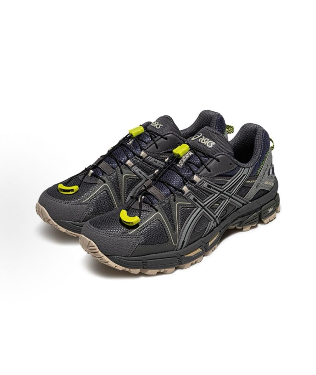 ASICS Антрацитовые синтетические низкие кроссовки / кеды, фото 2