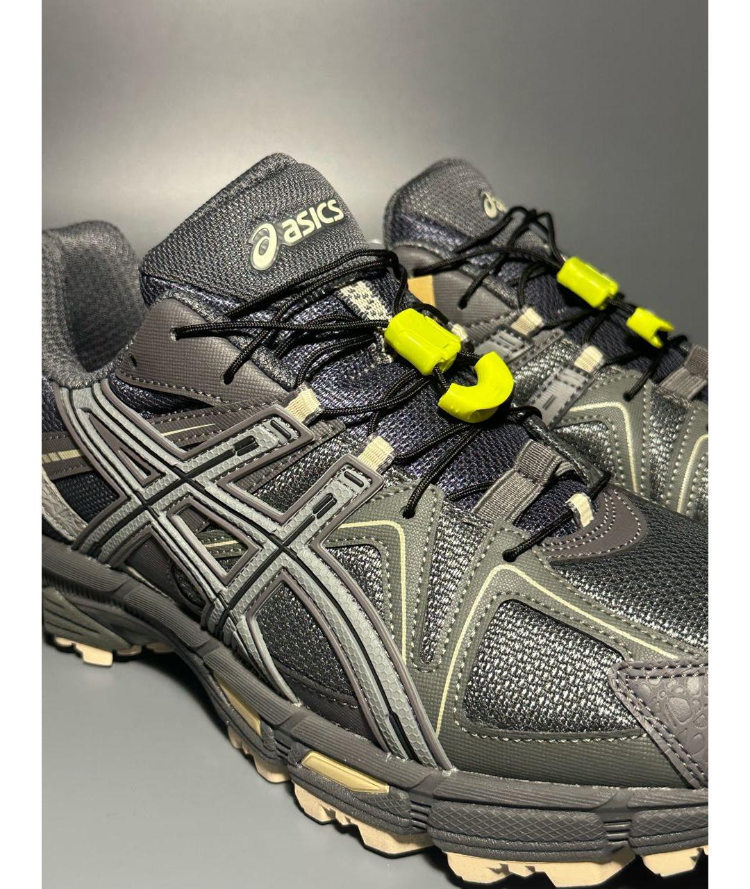 ASICS Антрацитовые синтетические низкие кроссовки / кеды, фото 7