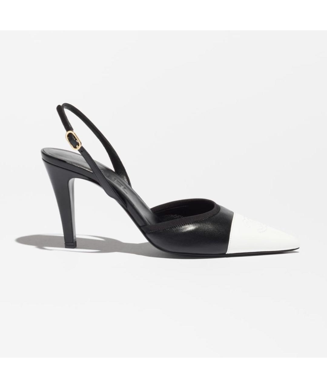 CHANEL Черные кожаные туфли, фото 4