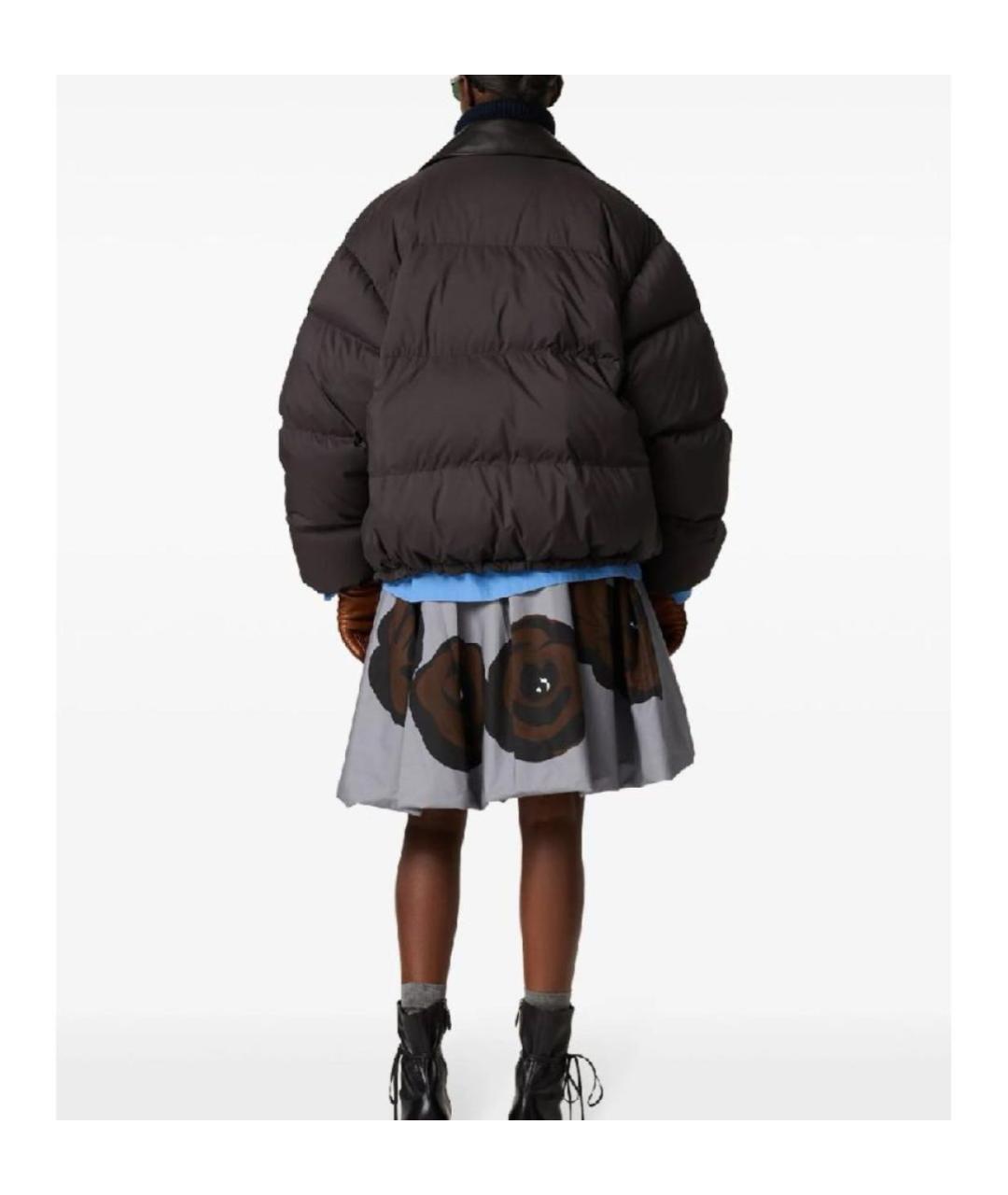 MIU MIU Коричневая полиэстеровая куртка, фото 7