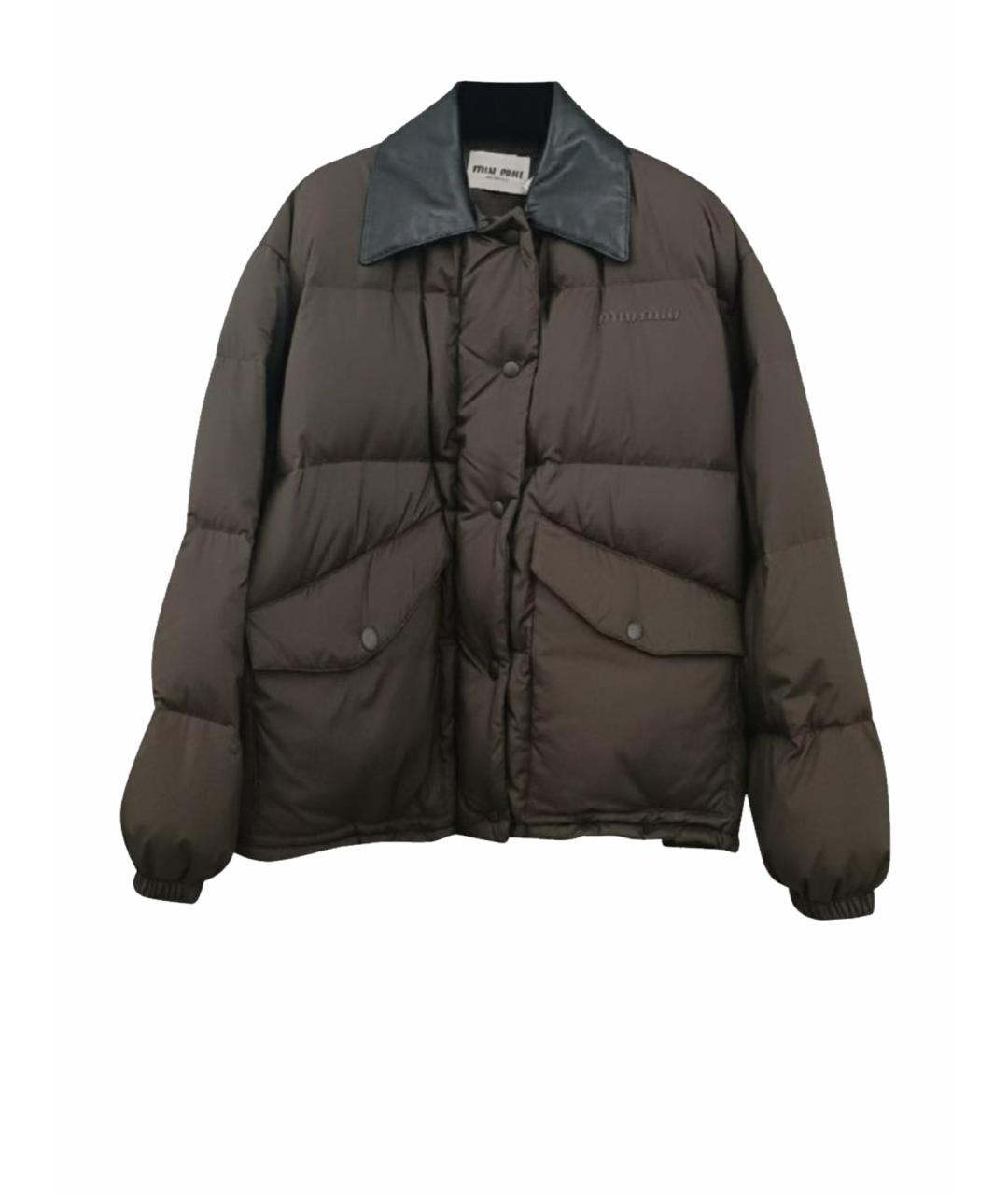 MIU MIU Коричневая полиэстеровая куртка, фото 1