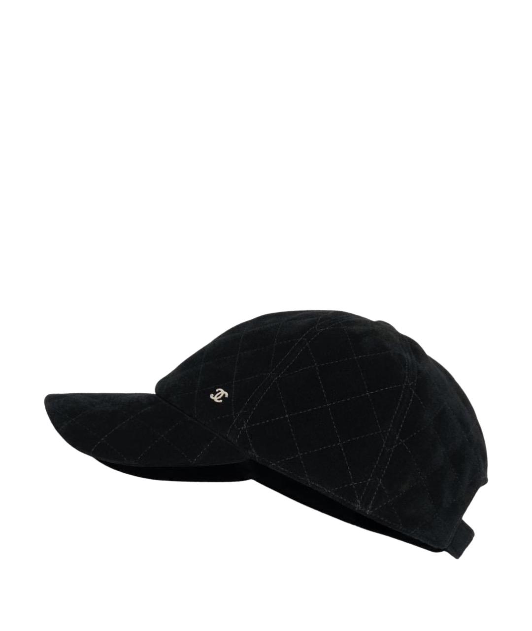 CHANEL Черная кожаная кепка, фото 1