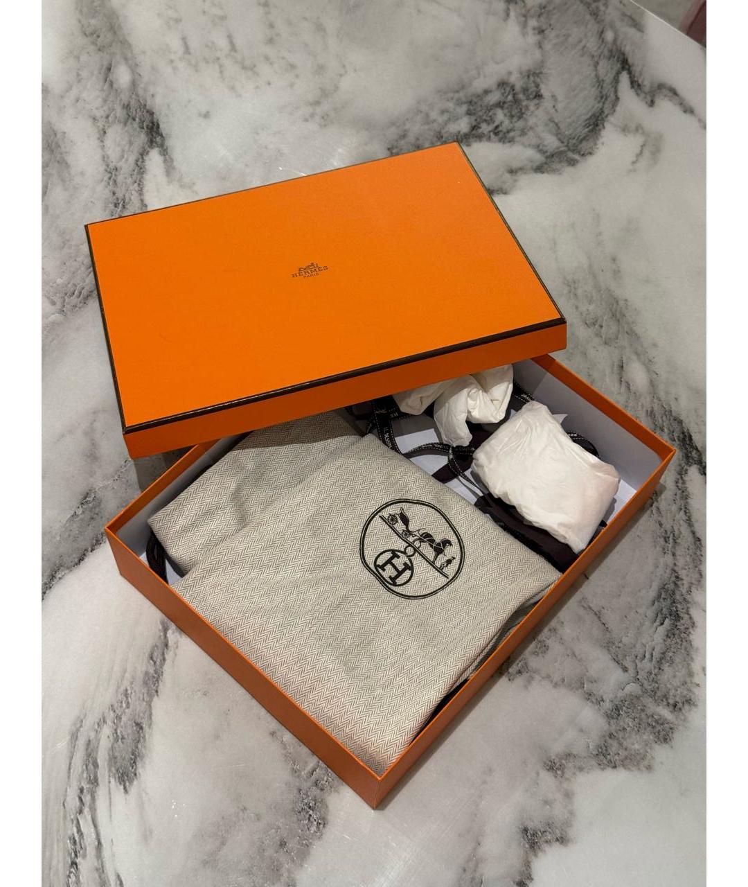 HERMES Фуксия кожаные шлепанцы, фото 4