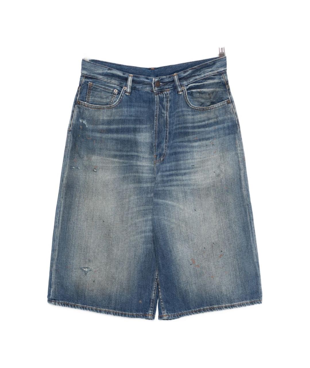 ACNE STUDIOS Синие хлопковые шорты, фото 1