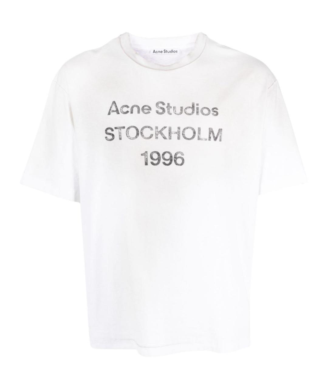 ACNE STUDIOS Белая хлопковая футболка, фото 1