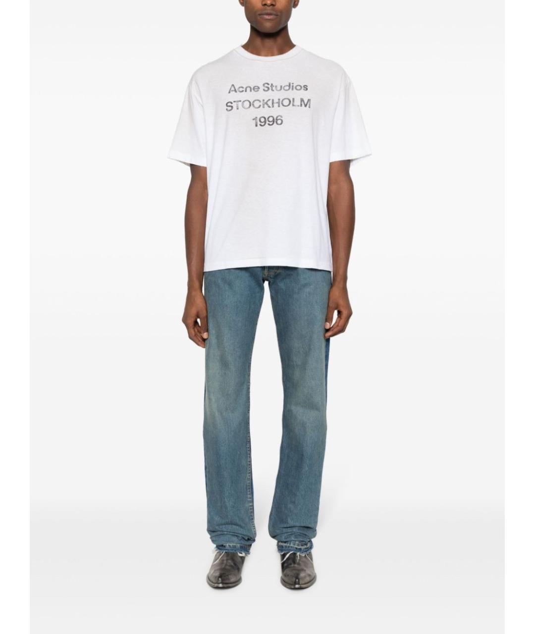 ACNE STUDIOS Белая хлопковая футболка, фото 3