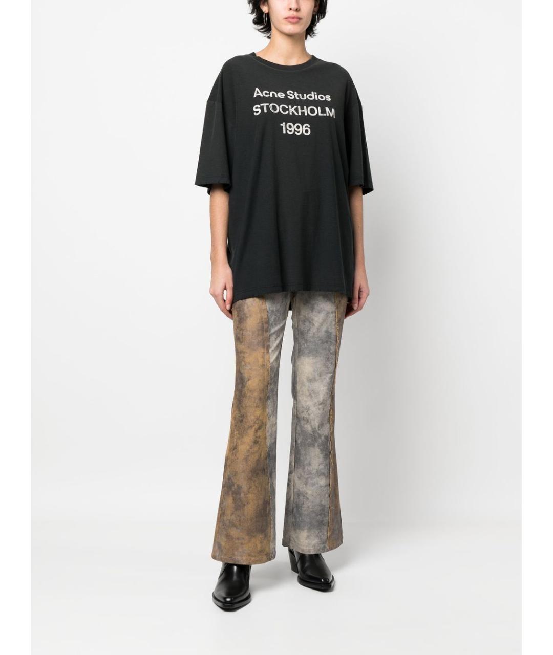 ACNE STUDIOS Черная хлопковая футболка, фото 5