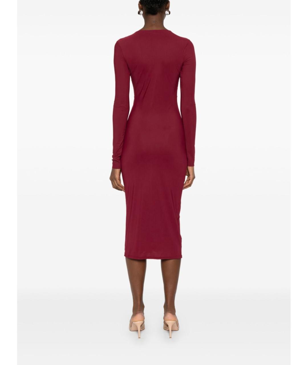 AMAZUIN Бордовое полиамидовое вечернее платье, фото 5