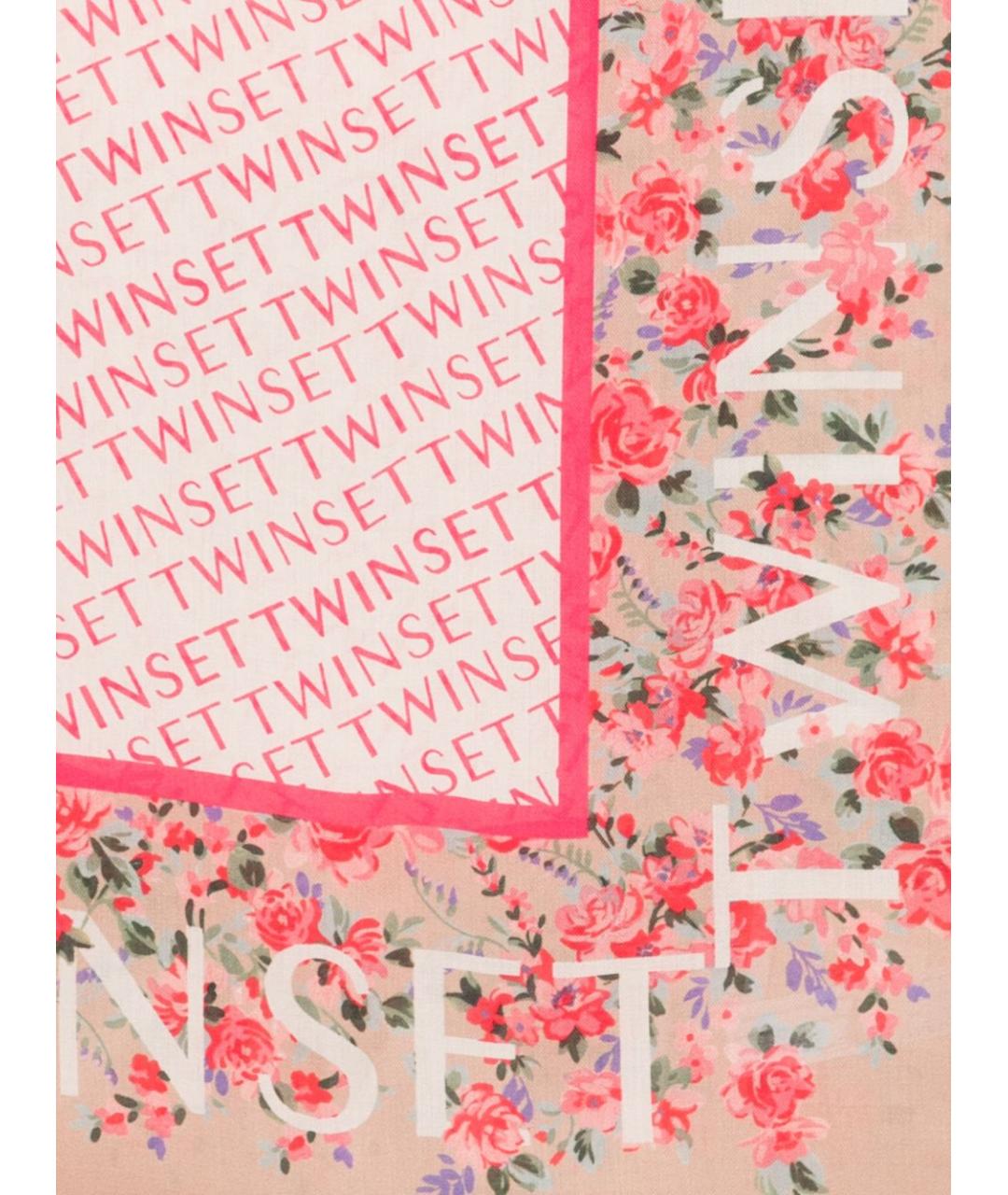 TWIN-SET Розовый шарф, фото 2
