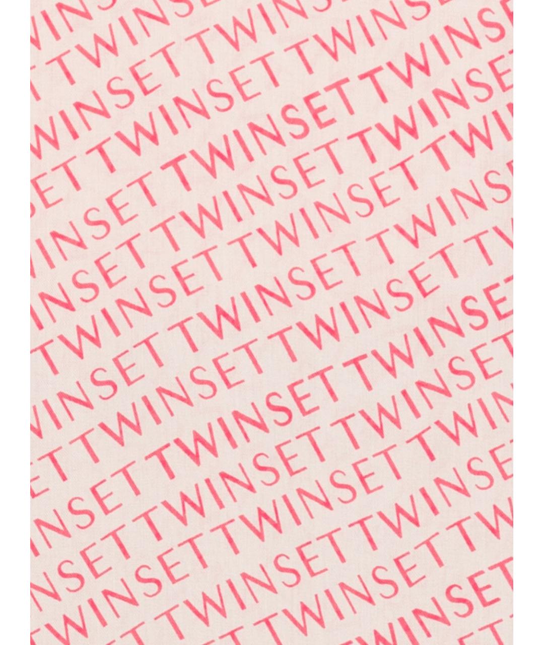 TWIN-SET Розовый шарф, фото 3