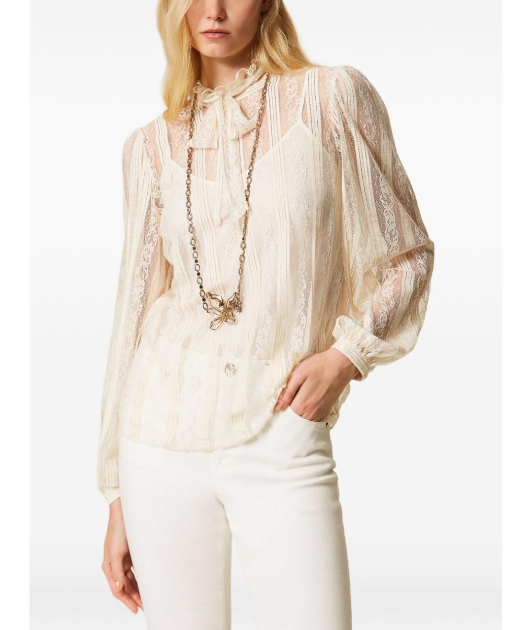 TWIN-SET Бежевая блузы, фото 4