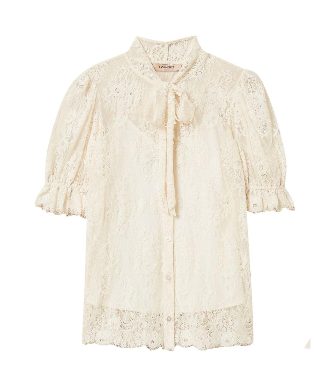 TWIN-SET Бежевая хлопковая рубашка, фото 1
