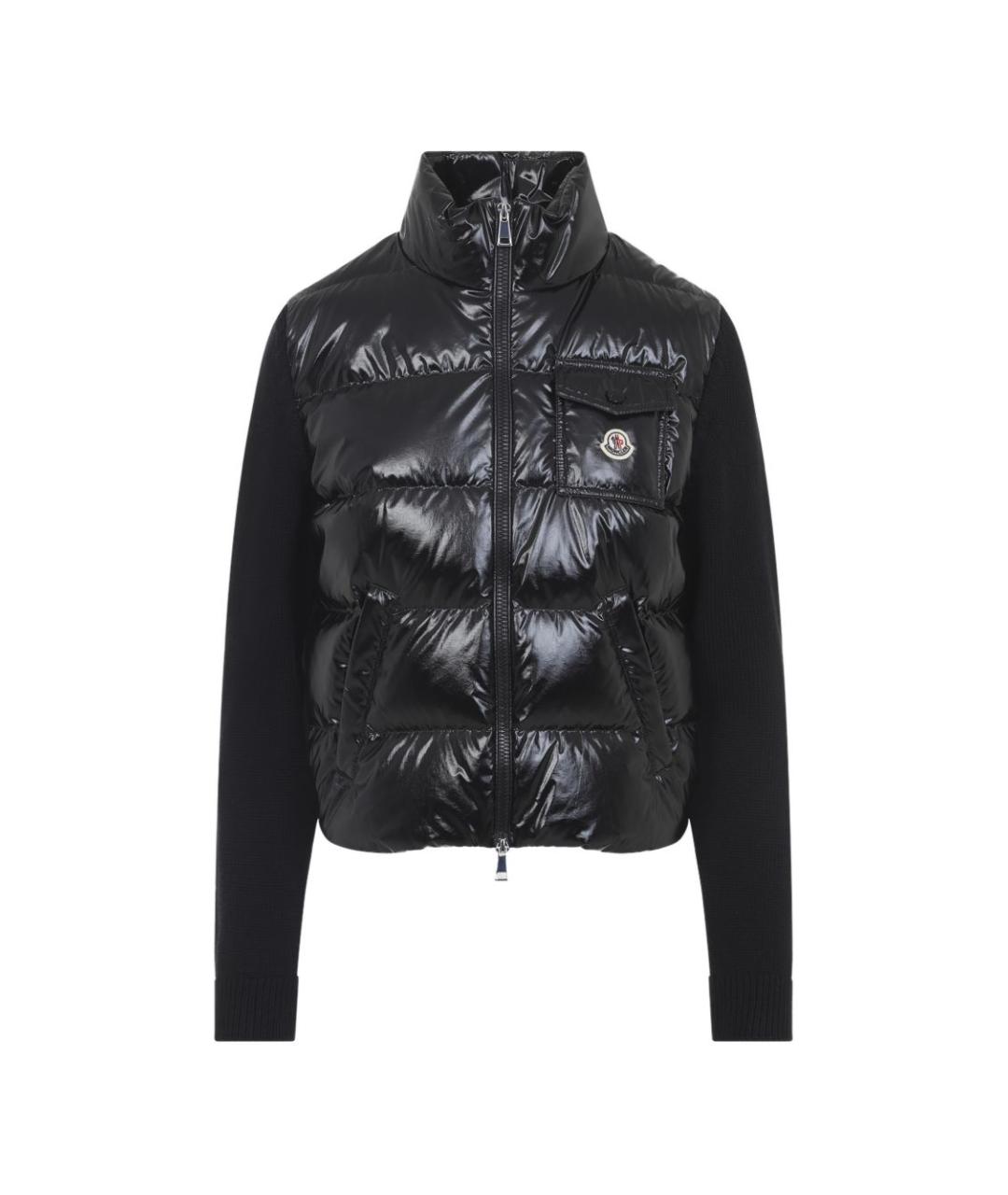 MONCLER Черный полиамидовый кардиган, фото 1