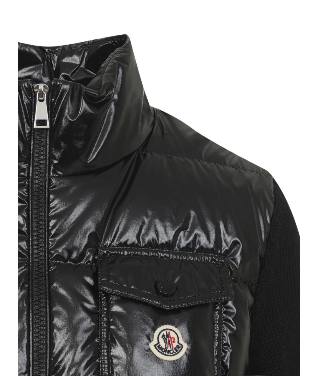 MONCLER Черный полиамидовый кардиган, фото 2