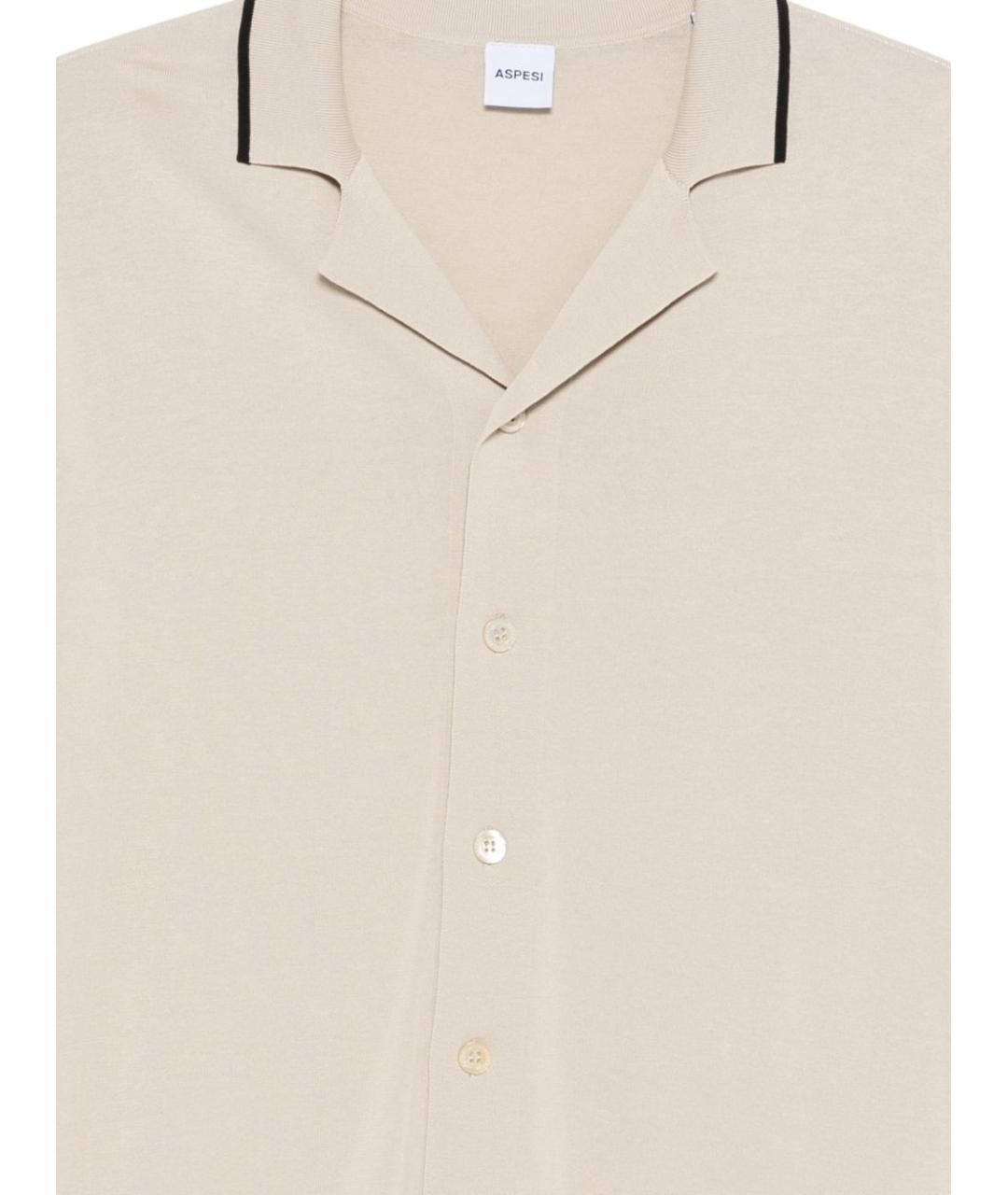 ASPESI Бежевая хлопковая кэжуал рубашка, фото 2